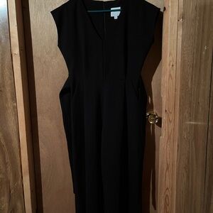 Anthropologie Black Jumpsuit Dress